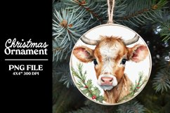 Baby Cows PNG Christmas Ornaments or Coasters Product Image 3