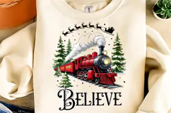 Believe North Pole Train Png, Christmas Png, Believe Png Product Image 7