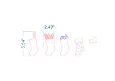 Christmas Stocking SVG laser cut file for Glowforge Product Image 4
