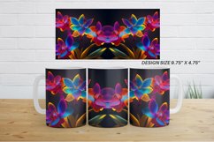 3D Crystal Orchid Flower Neon | Mug sublimation design Product Image 7