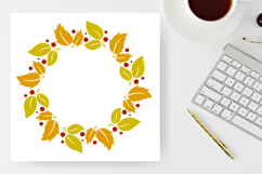 Autumn leaf wreath|Fall leaves frame Product Image 3