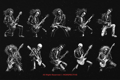 10 Bundle Dark Art Death Guitarist Skull Rock n Roll Music Product Image 6