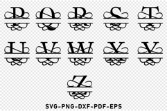 Monogram Flourish Split Letters SVG Bundle Cut Files Product Image 21