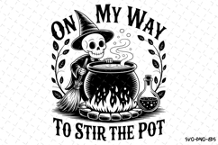 On my way to stir the pot Svg | Halloween Svg | Svg Cut File Product Image 1