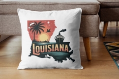 Retro Holiday States Vintage Christmas Map PNG Pack Product Image 4