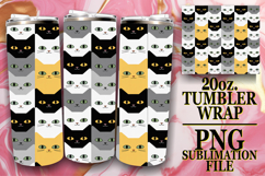 Happy Moments 20oz tumbler wrap, Funny Cat Product Image 1