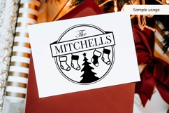 Christmas Family Name SVG - Christmas Stockings Product Image 4