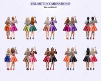Fancy Besties Clipart, Short Dresses Product Image 5