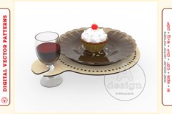 Wine Serving Tray - laser cutting file - Glowforge ready SVG Product Image 6