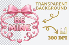 oquette Valentine Sublimation PNG - Be Mine Puffy 3D Text Product Image 4