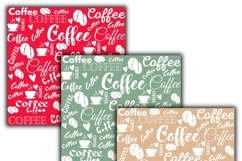 coffee digital papers, Coffee pattern, Coffee background Product Image 3