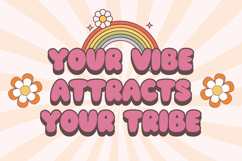 Mindful Living - Pretty Bubble Retro Font Product Image 4