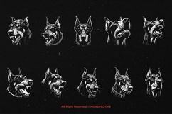 10 Bundle Dark Art Doberman Dog Animal Pet Beast Tattoo Product Image 6