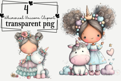 Whimsical Unicorn Clipart Watercolor PNG Product Image 1