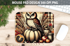 Owl Mouse pad Sublimation - Thanksgiving PNG Design Product Image 1