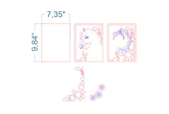 Horse Frame SVG laser cut file for Glowforge Product Image 2