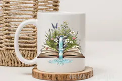 Floral Book Lover Png, Waterfall in Book Sublimation Design Product Image 3