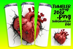 Whimsical Heart Tumbler Wrap: Burst of Love Product Image 1