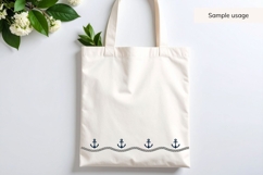 Seamless Nautical Anchor And Rope Border SVG Product Image 4