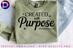 Created With Purpose Ephesians 2:10 Christian Bible Verse Product Image 4