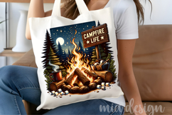 Campfire Life PNG, Night Camping &amp; S'mores Sublimation Product Image 4