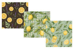 Lemon Herb Garden Seamless Pattern, Digital Paper Product Image 4
