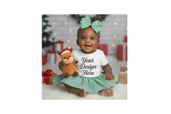 Christmas Baby Mockup Holiday Shirt Display Baby Outfit Product Image 4