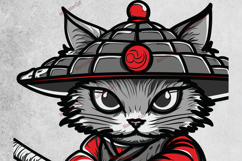 Multilayer Cat Samurai Ninja SVG Laser Cut File 3D Layered Product Image 3