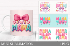 Mother's Day Mug Sublimation. Mom Mug Wrap Design Product Image 1