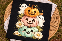 Preppy Halloween Ghost Sublimation Design Product Image 5