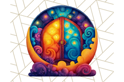 Whimsical Celestial Moon and Stars Clipart Constellation Png Product Image 4