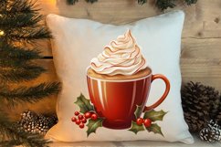 Christmas Cake Clipart, Christmas Cappuccino Clipart Product Image 4