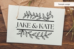Botanical Wedding Frame SVG With Leaf Details Product Image 4