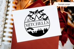 Christmas Family Name SVG - Christmas Bells and Gifts Product Image 4
