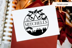 Christmas Family Name SVG - Christmas Bells and Gifts Product Image 4