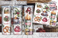 Sublimation Tumbler WRAP Christmas Design Quote Watercolor Product Image 1
