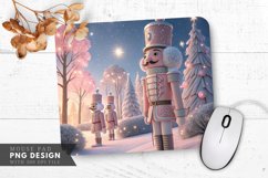 Nutcracker Toys in a Winter Wonderland Mouse Pad PNG Product Image 1