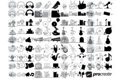 Music Icon Set 2 Procreate Brush Stamps, 105 Music Icons Product Image 4