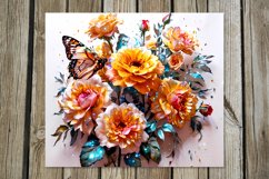 Glitter Flowers | shining tumbler Sublimation design bundle Product Image 4