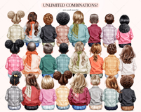 Autumn Kids Clipart | DIY Portrait Creator Set Product Image 4
