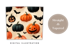 Cartoon Halloween Bats Tumbler, Pumpkin Tumbler Design Product Image 4
