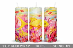 Fish Tumbler Wrap Design. Fish Tumbler Sublimation Product Image 1