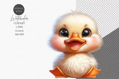 Duckling clipart, Cute animals clipart, Duck sublimation Product Image 1