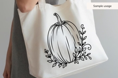 Hand Drawn Pumpkin SVG With Leaf Twigs Product Image 4