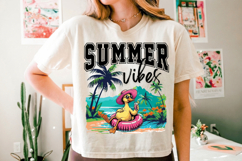 Summer vibes Silly Goose PNG sublimation |Beach &amp; Summer PNG Product Image 1