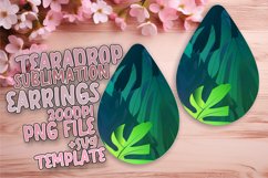 Sublimation Teardrop Earrings with Colorful Gradient Product Image 1