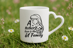 A mothers love is the heart of a family Family Quotes SVG Product Image 4