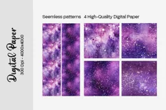 Purple Luxury Digital Papers Marble and Glitter digital Product Image 2