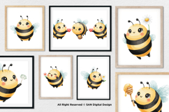 15 Bundle Watercolor Cute Bee Baby Honey Hive Sting Buzz Product Image 4