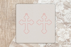 Christian Cross Earrings Laser Cut | Jewerly SVG | SVG Product Image 3